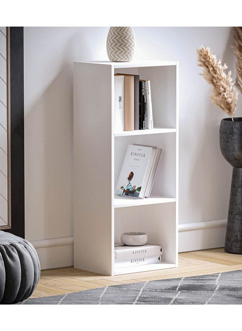 Bookcase and accessory Display Unit of wood 3Tier white