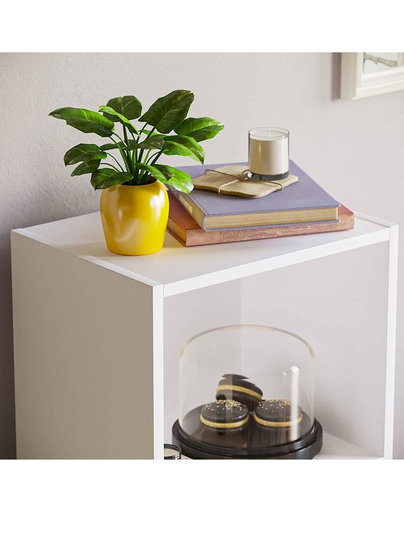MODERN HOME - Bookcase and accessory Display Unit of wood 3Tier white - Image 1