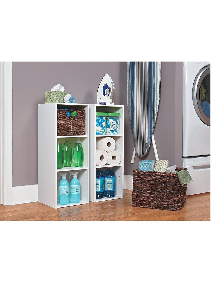 MODERN HOME - Bookcase and accessory Display Unit of wood 3Tier white - Image 1