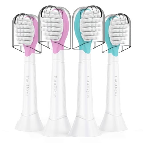Futulkyus Kids Replacement Heads for Philips Sonicare: 3+ Years Old Children Soft Electric Toothbrush Compact Child Brush Head for Boys Girls, Blue 4 Pack - Image 1