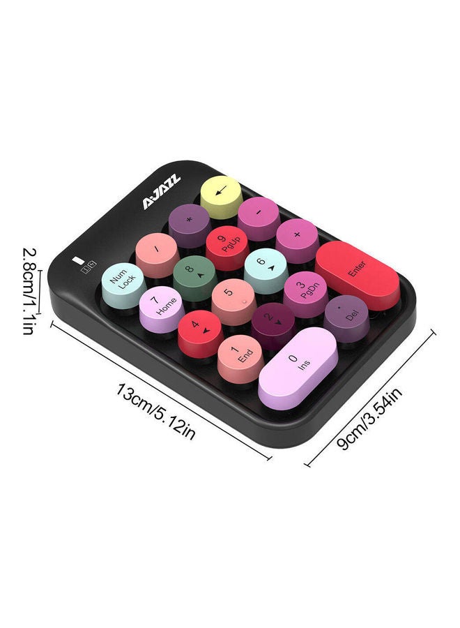 Ajazz AK18 2.4G Mini Wireless Numeric Keypad Mixed Black - Image 4