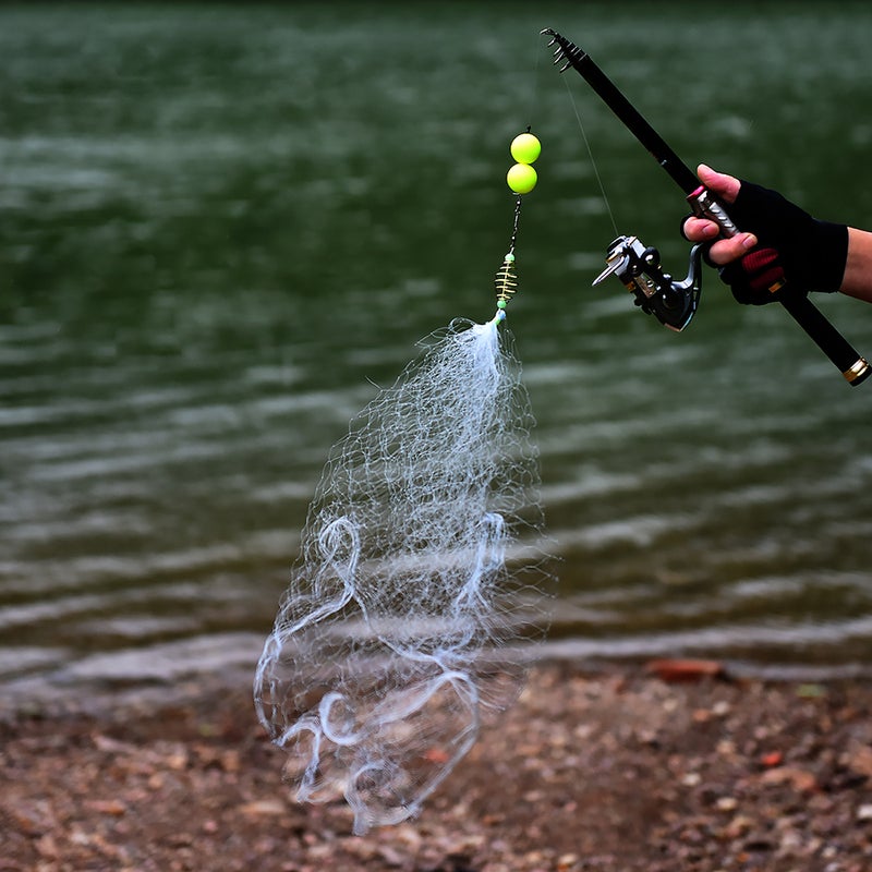 2pcs Copper Spring Shoal Fishing Netting with Luminous Beads Mesh Net for Night Fishing Fishing Tackle - Image 2