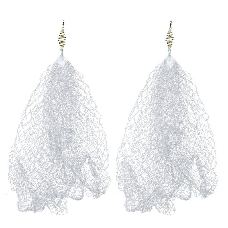 2pcs Copper Spring Shoal Fishing Netting with Luminous Beads Mesh Net for Night Fishing Fishing Tackle - Image 1