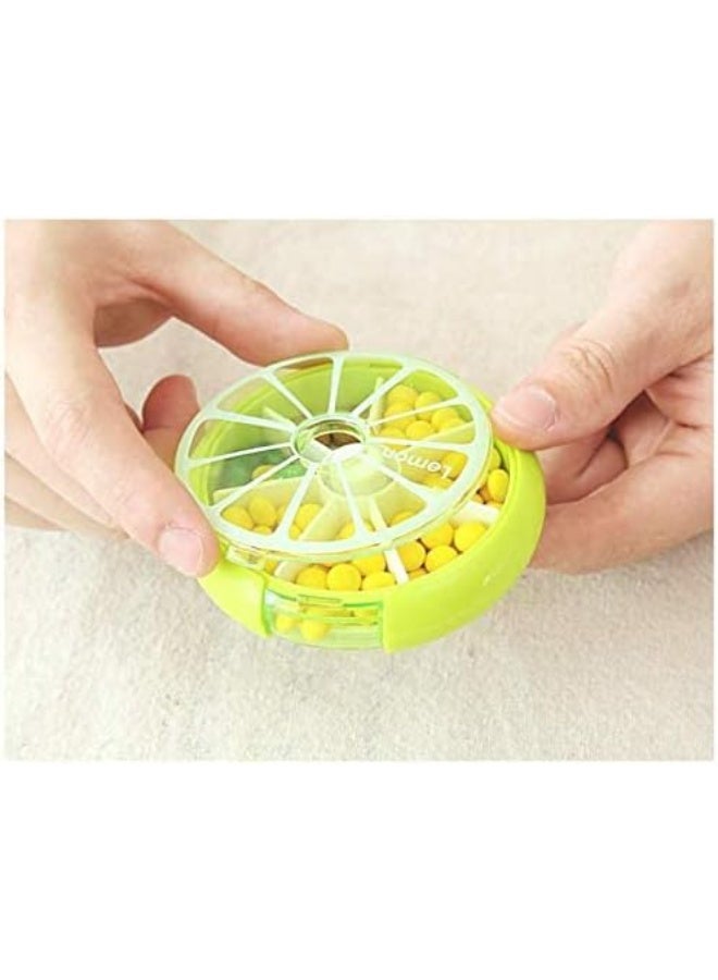 Pill Case - Portable, Rotating, Fruit-themed, 7-Compartment Pill Box for Weekly Medication Storage - 354 - Image 4
