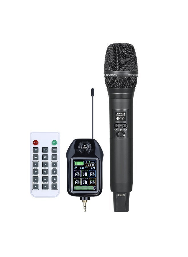 ZFSZ M510 Flagship Wireless Handheld Microphone System - Intelligent Rechargeable Mic with Full-Color LCD Receiver, Remote Control Echo/Treble/Bass Adjustment for Professional Karaoke & Events - Image 1
