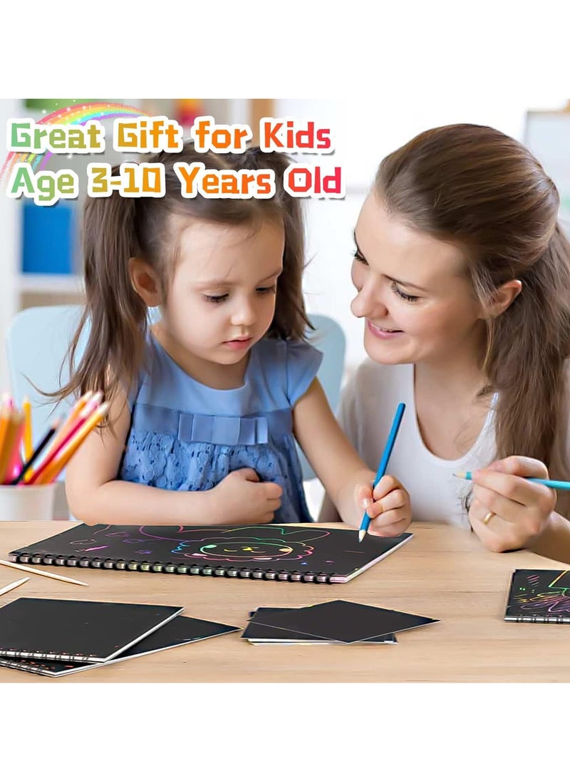 Generic - A scratch drawing notebook, featuring colorful magic scratch-off paper for children aged 3 to 12. The set includes drawing pads filled with vibrant colors that can be scratched off, making it ideal for arts, crafts, and creative activities. - Image 1