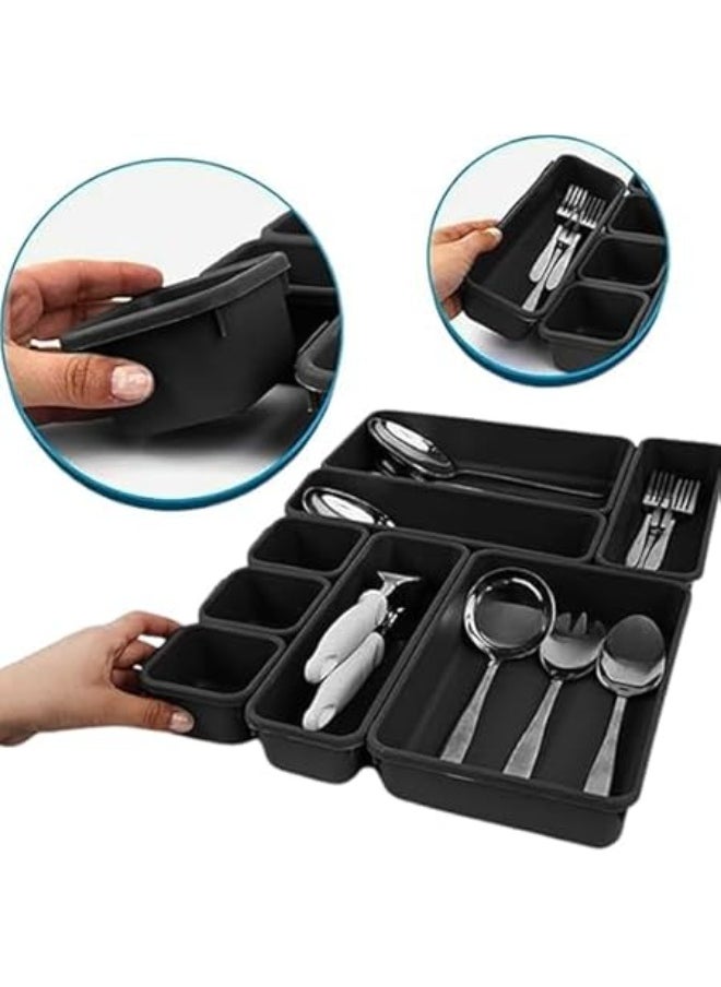 Generic Drawer Organizer - Practical Design to Divide Drawers and Organize Small Items | Durable, Easy-to-Clean Material | Suitable for Kitchen, Vanity, or Office AR  - Image 5