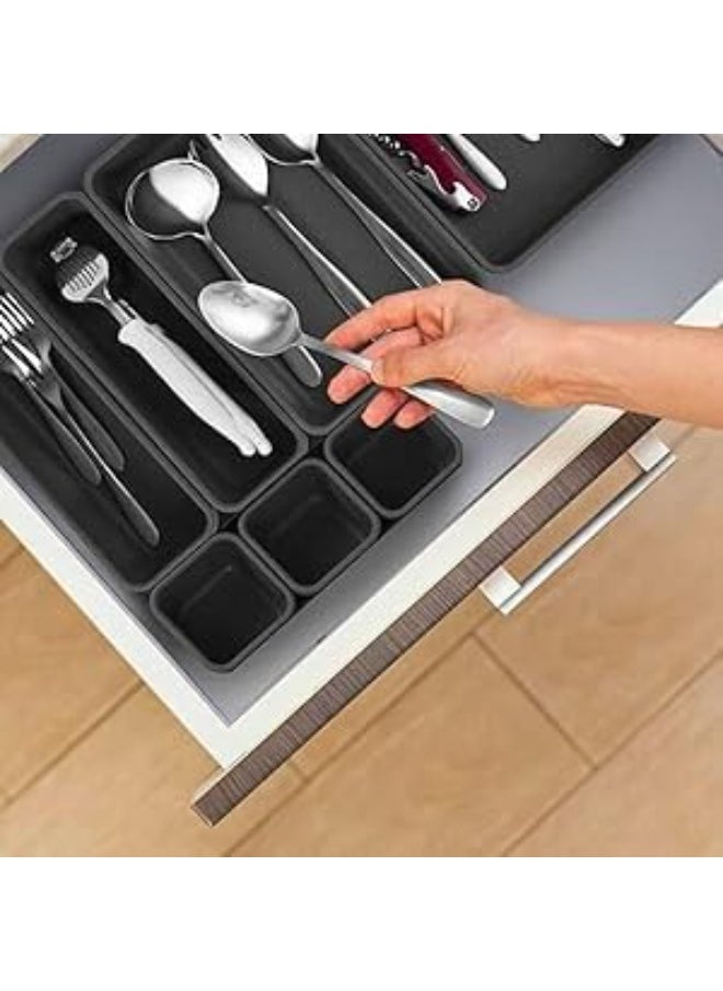 Drawer Organizer - Practical Design to Divide Drawers and Organize Small Items | Durable, Easy-to-Clean Material | Suitable for Kitchen, Vanity, or Office AR