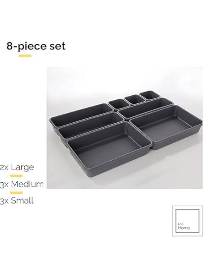 Drawer Organizer - Practical Design to Divide Drawers and Organize Small Items | Durable, Easy-to-Clean Material | Suitable for Kitchen, Vanity, or Office AR