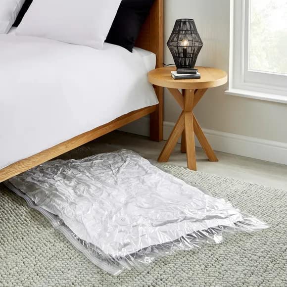 HaRvic HaRvic Vacuum Bag Vacuum Storage Bag Quilt Storage Bag Transparent Foldable Extra Large Compressed Organizer Saving Space Seal BagsPack Of3 70 x 100  - Image 2