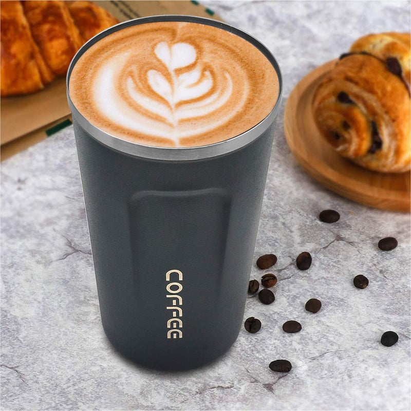 CS COSDDI 12 oz Stainless Steel Vacuum Insulated Tumbler - Coffee Travel Mug Spill Proof with Lid - coffee Cup for Keep Hot/Ice Coffee,Tea and Beer (Tibetan blue) - Image 5