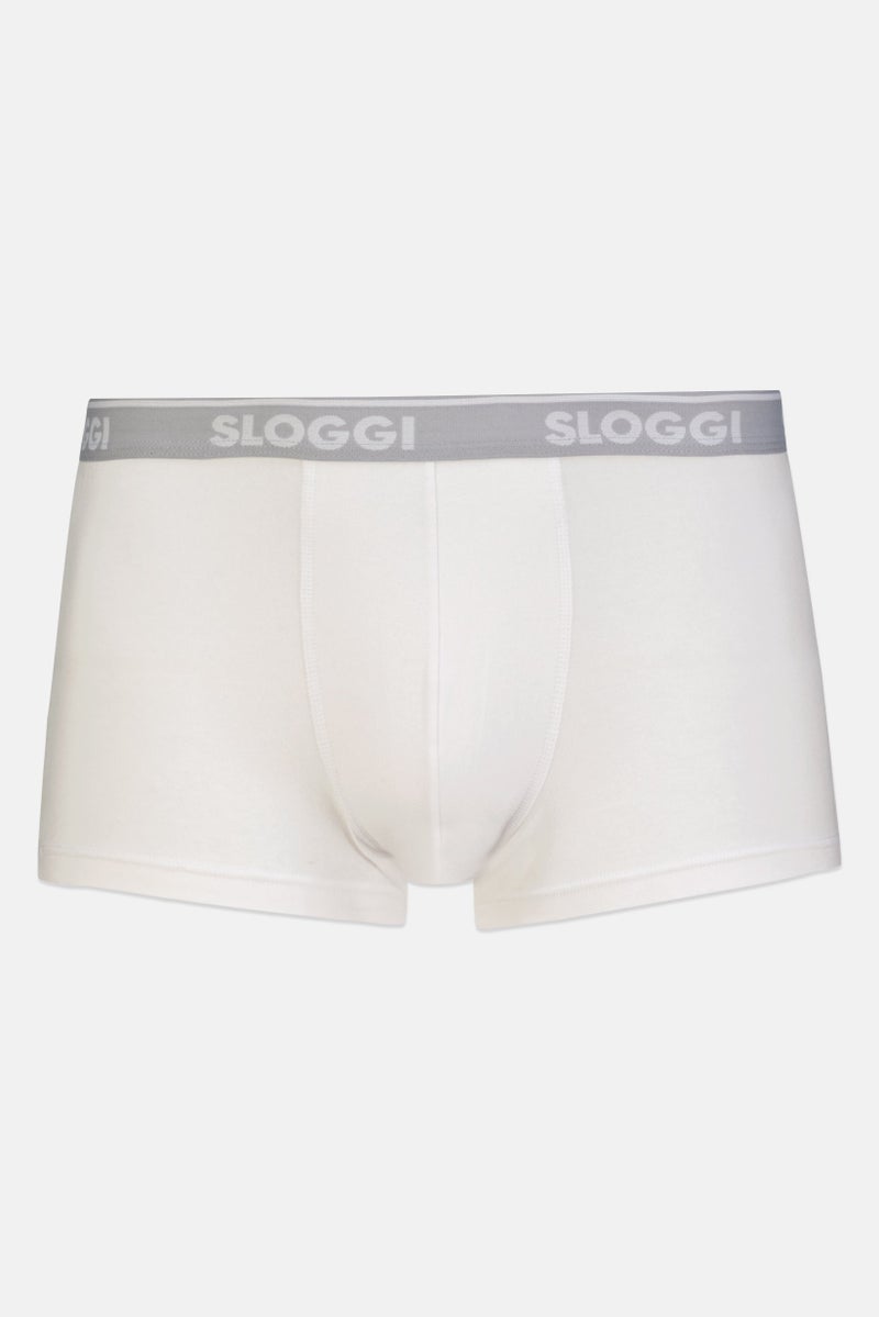 sloggi شورت بوكسر رجالي 2 قطعة بشعار العلامة التجارية، أبيض - Image 2