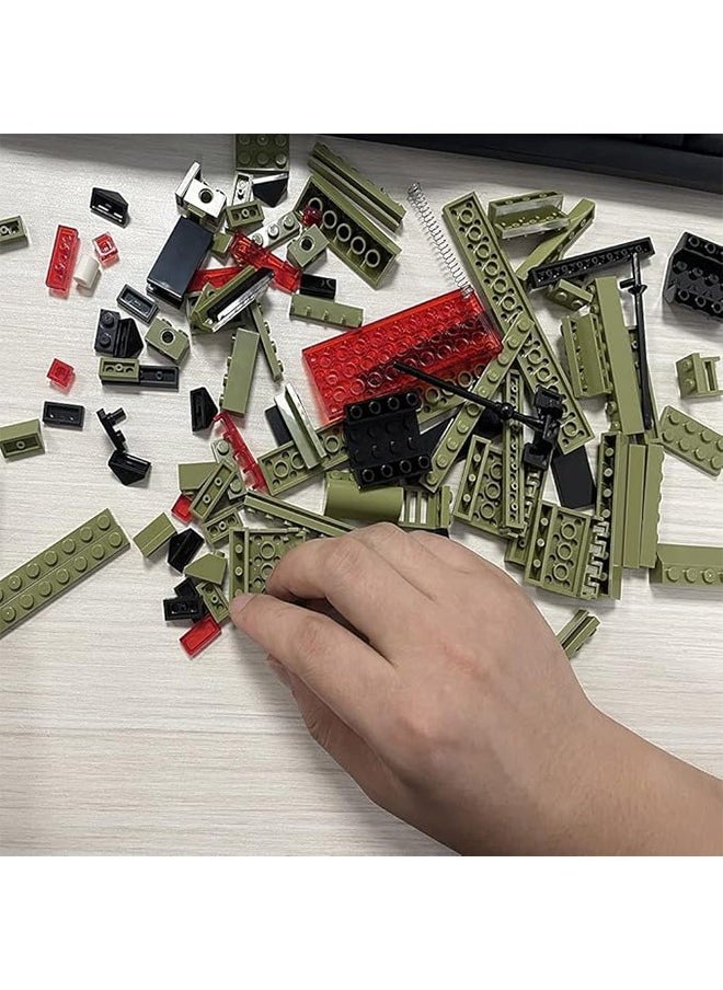 Qman 4802 3-in-1 Simulation Blaster Gun Building Blocks Model Toy Gun Educational Toy, Military enthusiast Construction Toy Set, Holiday birthday Gift for  Boys,202 PCS  - Image 5