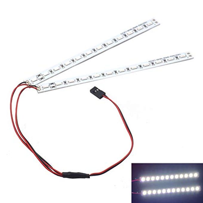 Vgoohobby RC 24Leds Chassis Light Aluminum Decorative Dazzle LED Strip 6V Compatible with HSP HPI Recat Racing 1/8 1/10 RC Car Crawler Buggy Truck (White) - Image 1