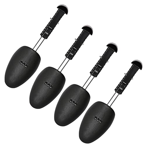 ZJHSXDR 2 Pairs Plastic Shoe Tree Stretcher Shaper for Women Adjustable Shoe Trees Women (Black) - Image 1