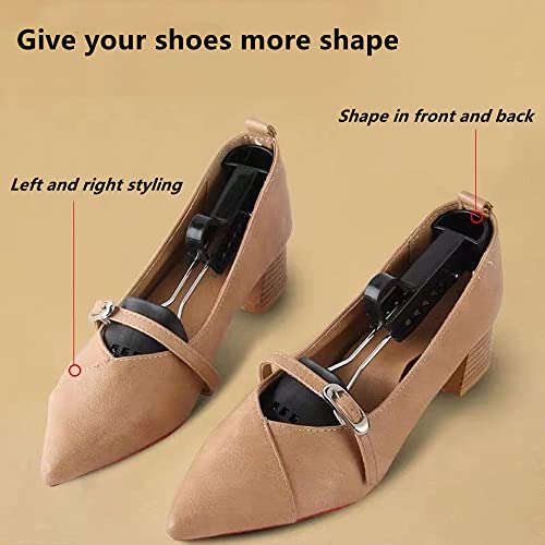 ZJHSXDR 2 Pairs Plastic Shoe Tree Stretcher Shaper for Women Adjustable Shoe Trees Women (Black) - Image 4