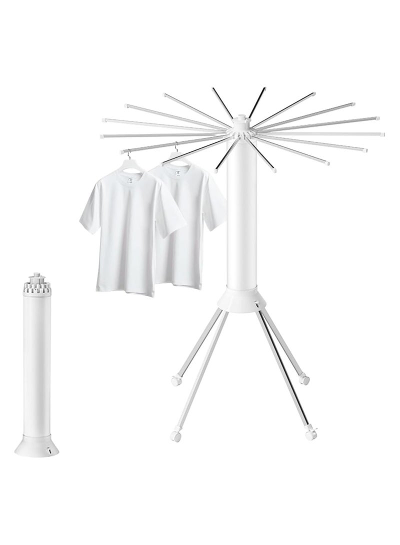 DubaiGallery Tripod Clothes Drying Rack Foldable Portable Space Saving Cylinder Laundry Stand for Indoor Outdoor Tripod Clothes Drying Rack - Image 2