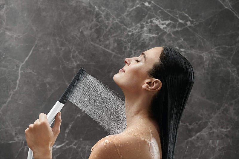 hansgrohe Rainfinity 2-inch Modern Handheld Shower Head 1-Spray PowderRain in Chrome, 26866001, 2.5 - Image 5