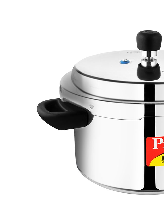 Prestige Deluxe Popular Pressure Cooker With Lid, Precision Weight Valve Silver 5Liters - Image 4