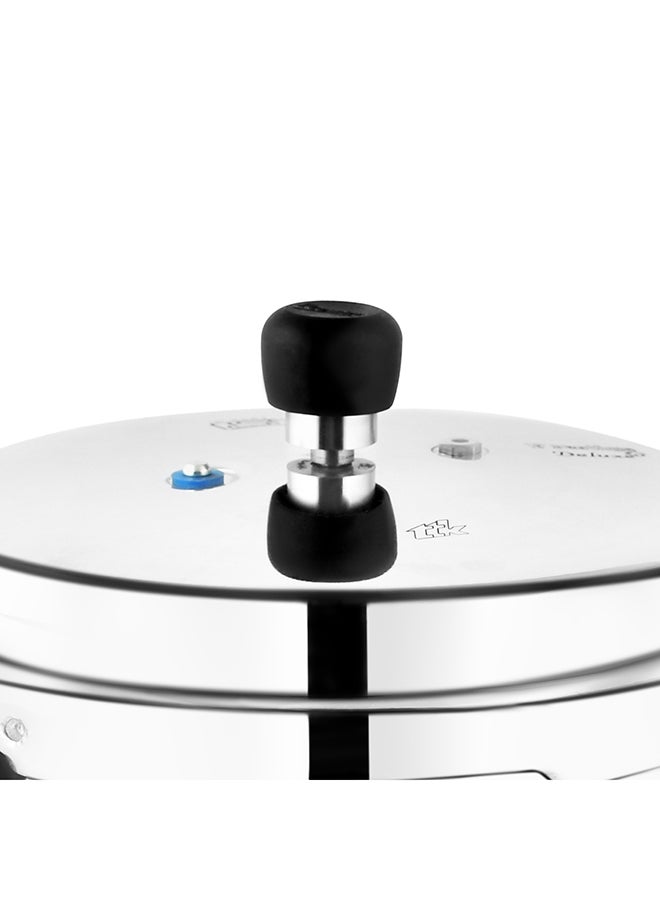 Prestige Deluxe Popular Pressure Cooker With Lid, Precision Weight Valve Silver 5Liters - Image 5