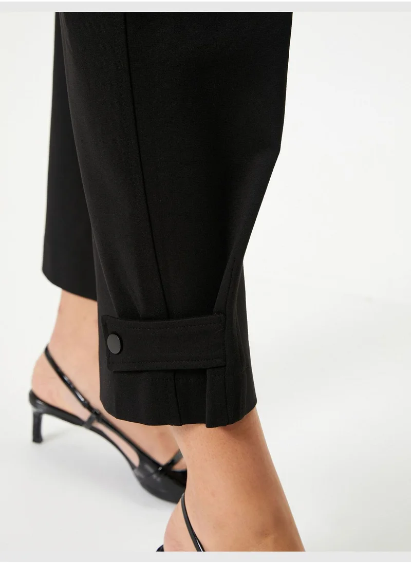 كوتن Medium Rise Pocket Detail Culotte Trousers