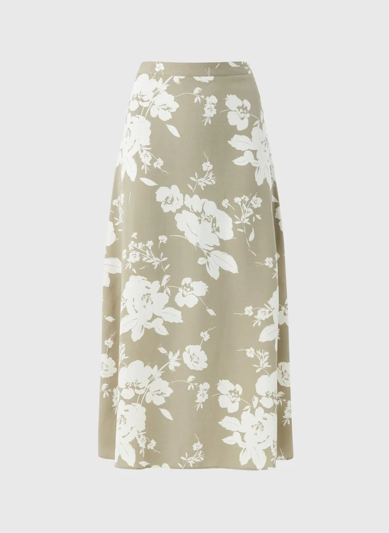 Matalan Green Sage Green Floral Flared Hem Midaxi Skirt for Women | Best Price UAE
