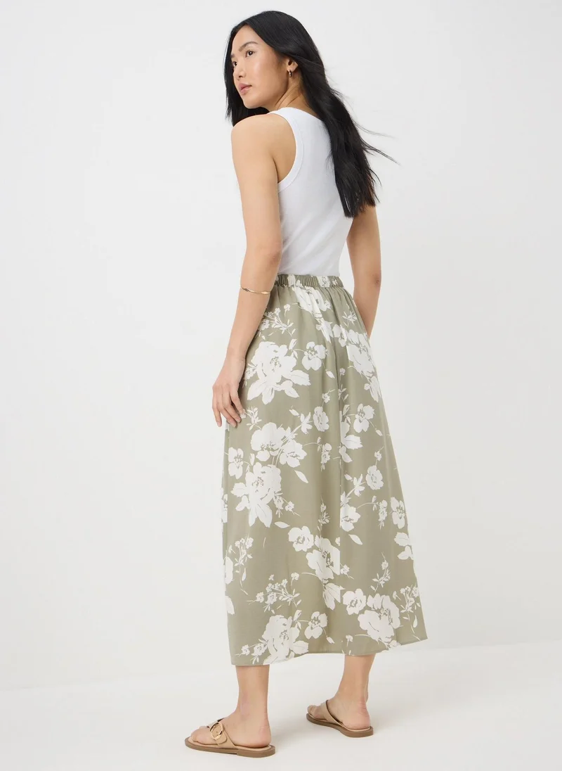 Matalan Green Sage Green Floral Flared Hem Midaxi Skirt for Women | Best Price UAE