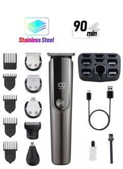 DOSCHER Premium Trimmer for Men, 5-In-1 Shaving Machine with Nose Hair Trimmer, 90 Mins Runtime, Type-C Charging, Mens Cordless Style Kit  - Image 1