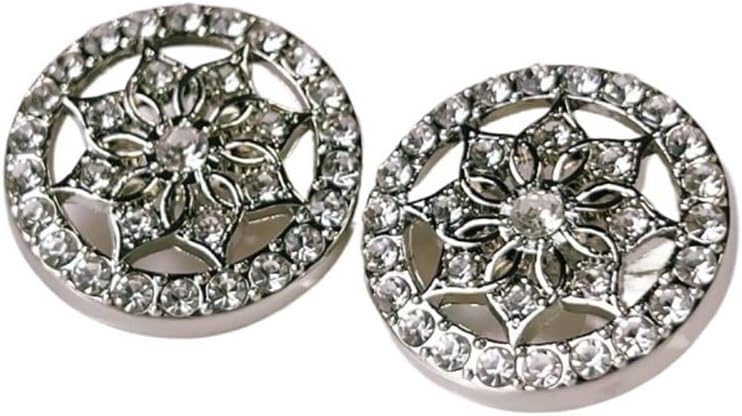 Gold Decorative Buttons 10pcs Diamond Inlaid Flower Metal Buttons 20mm for Sewing Crafts Sweater DIY - Image 4