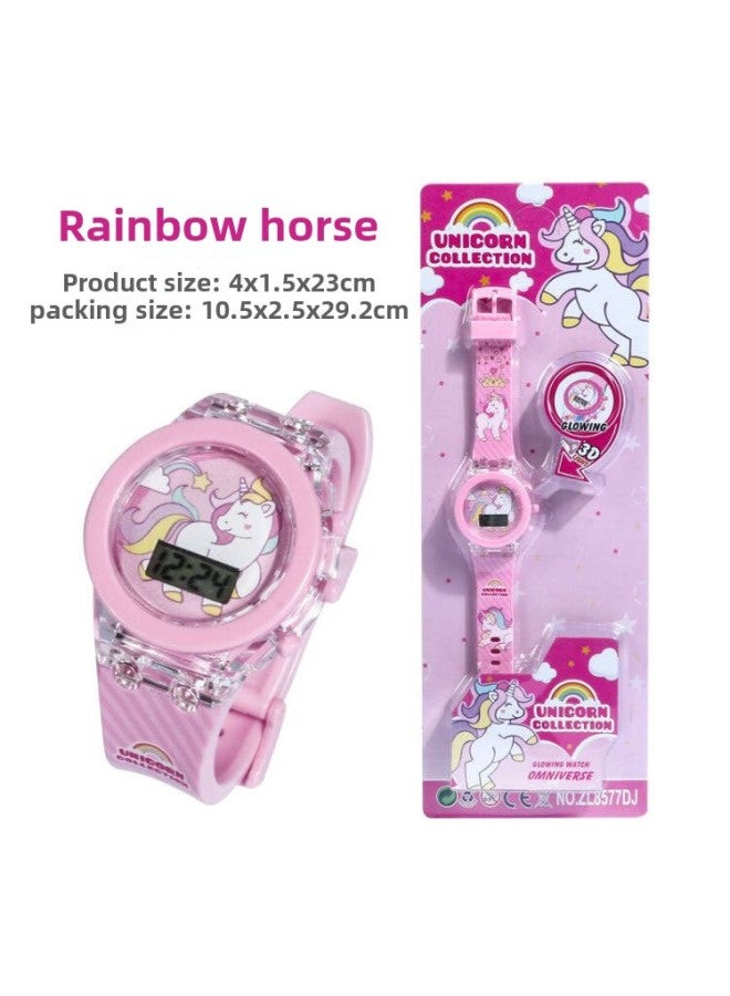 Good Quality Kidsren's Anime Cartoon Digital Toy Watch Kidsren's Digital Watch Toys With Light-Color:8577 Time + Light Mask - Image 2