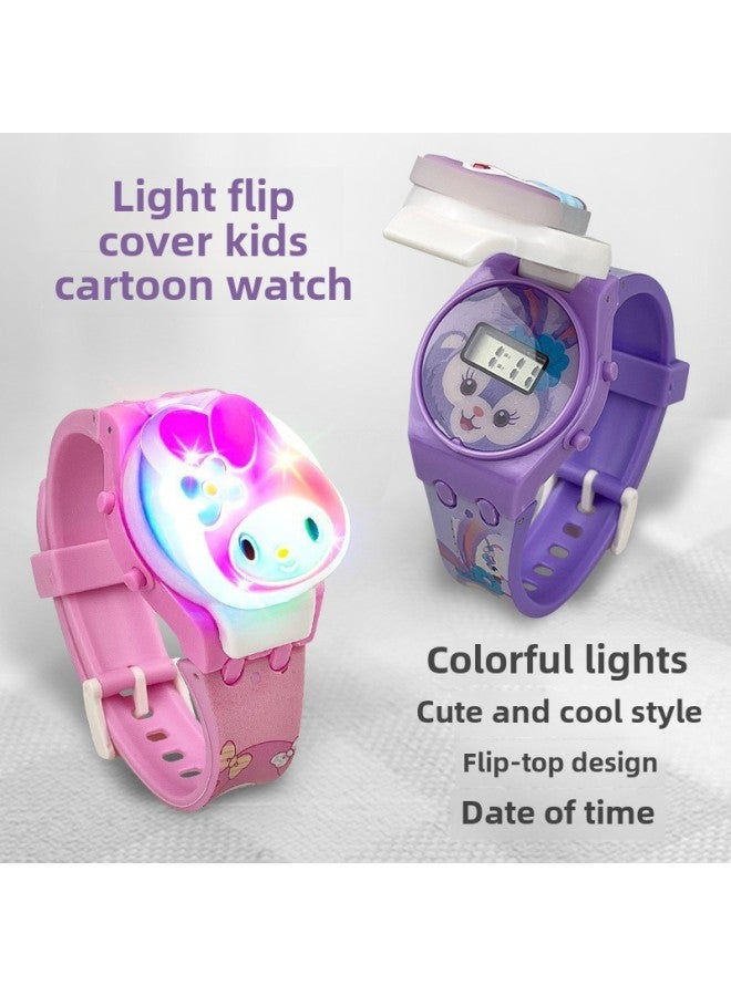 Good Quality Kidsren's Anime Cartoon Digital Toy Watch Kidsren's Digital Watch Toys With Light-Color:8577 Time + Light Mask - Image 3