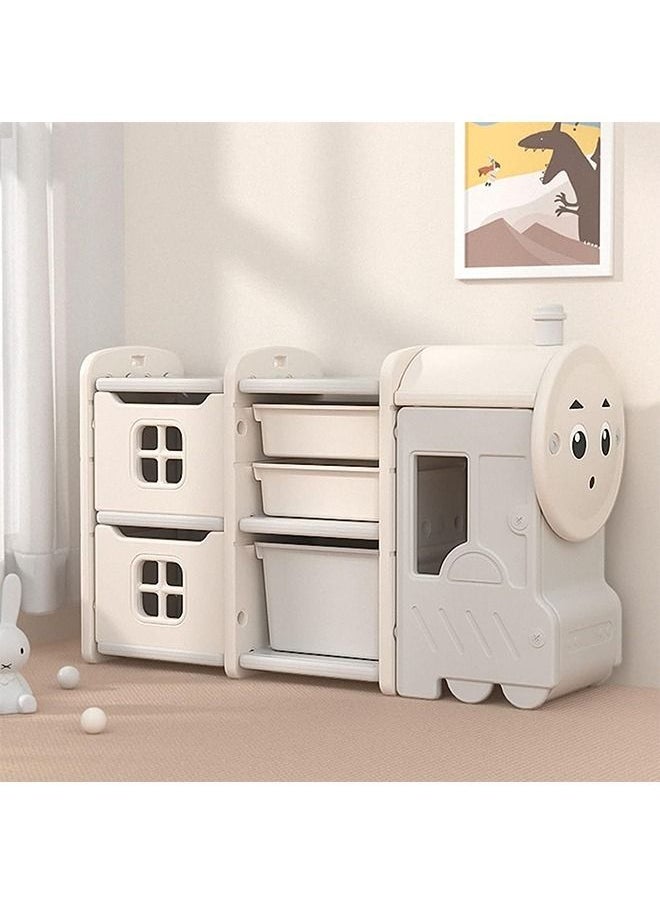 Beauenty Children Deluxe Toy Storage Organizer, Kids Storage Bins Toy Boxes, Children's Toy Storage Rack, Toddler Storage Organizer, Toy Box Organizer (Train Storage Rack)  - Image 1