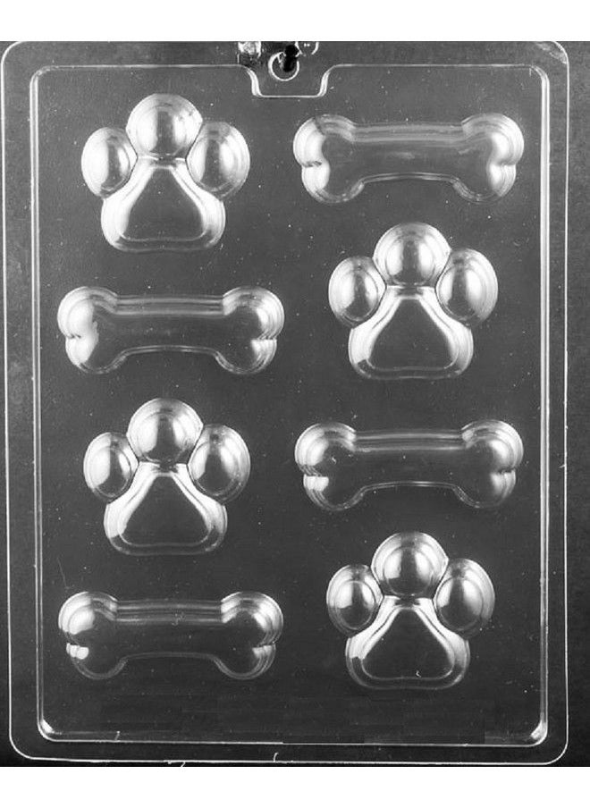 Grandmama's Goodies A153 Puppy Dog Bone And Paw Print Chocolate Candy Mold With Exclusive Molding Instructions  - Image 2