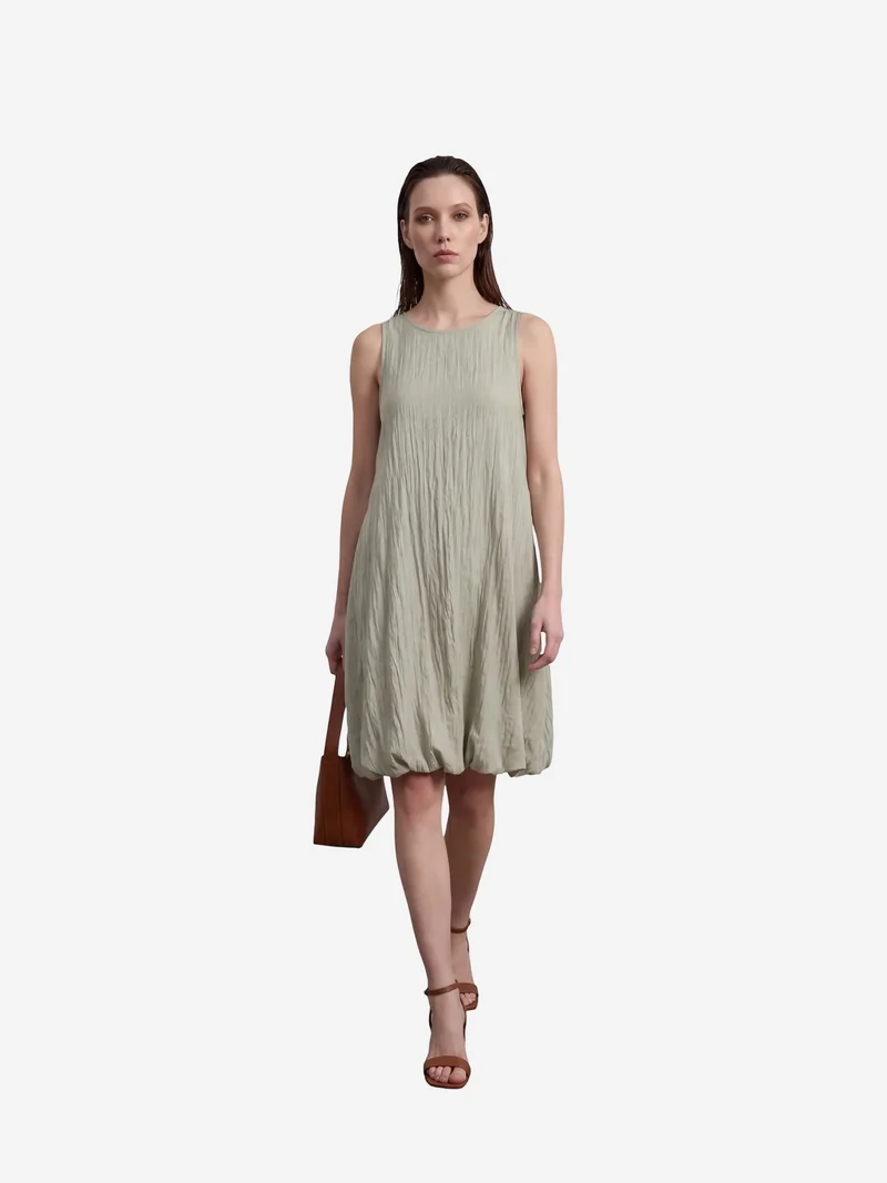 My Fashion MY FASHION Loose Mini Dress in Textured Lyocell