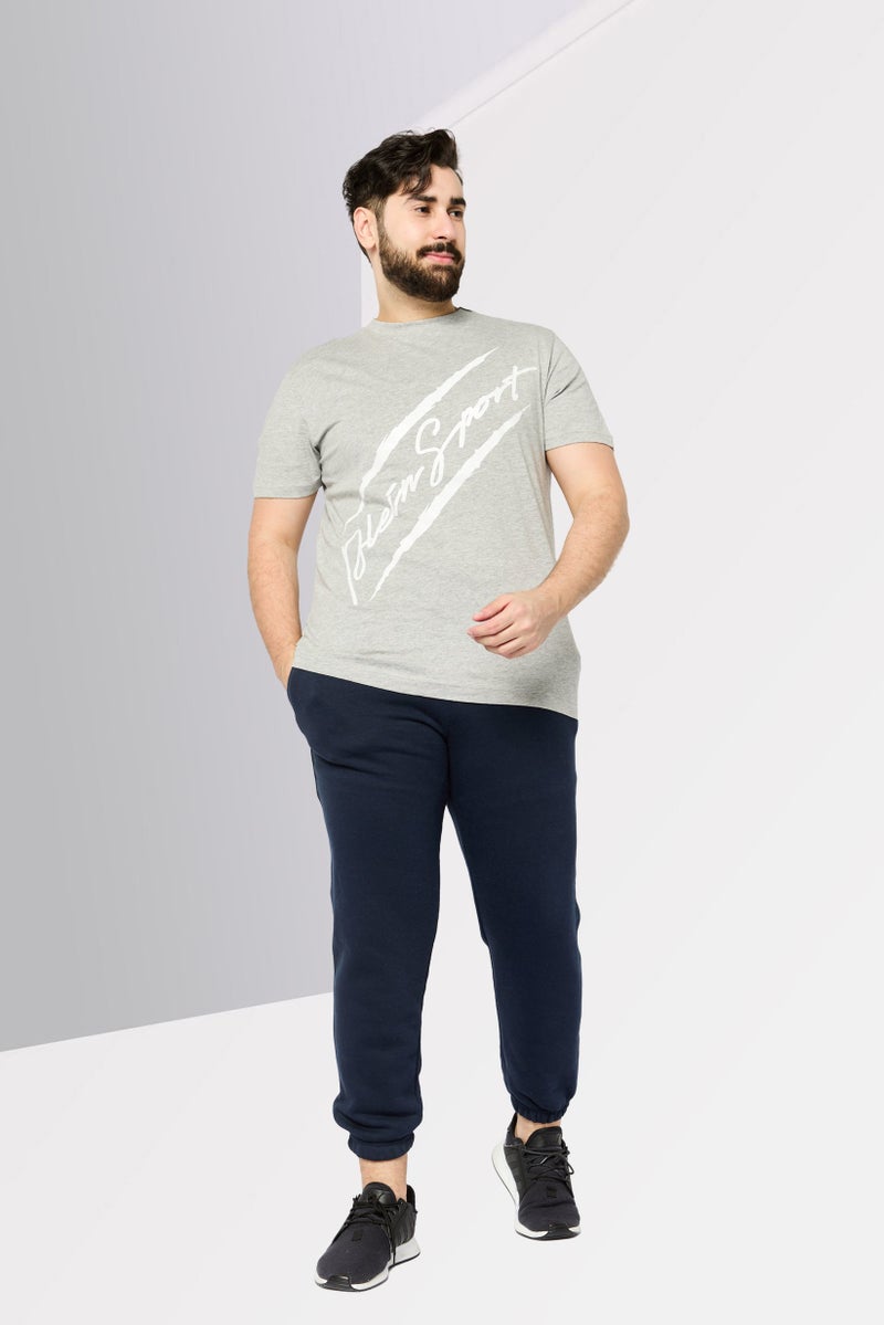 PHILIPP PLEIN Plein Sport Men Sportswear Fit Short Sleeves Outdoor T-Shirt, Grey - Image 2