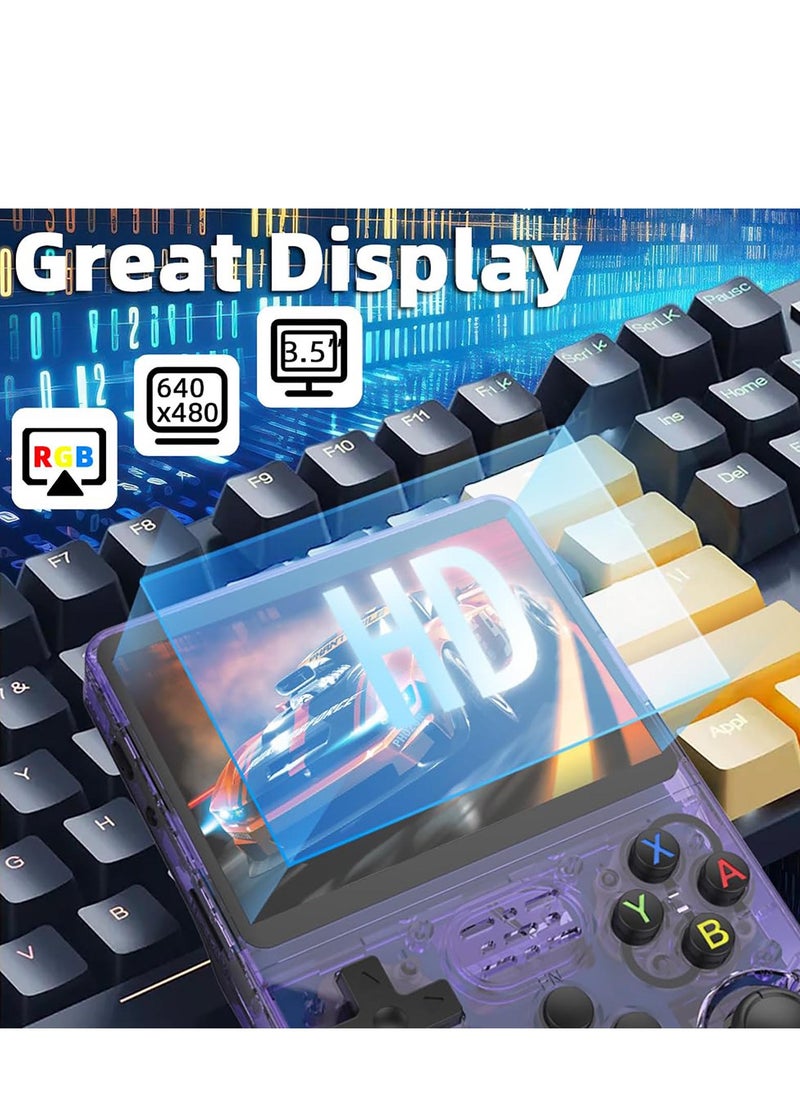 B NEW R36S Retro Handheld Game Console, 3.5 inch HD Display, Dual 3D Joysticks, 11 Emulator, 64GB 15000 Games  - Image 3