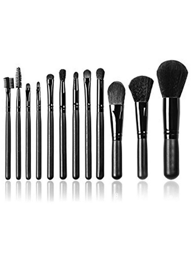 adbeni Makeup Brush Set Professional Foundation Concealer Organizer Blending Blush Liquid Powder Cosmetics Brushes Tools (Pack Of 12),Gmtry-Brsh,Black - Image 2