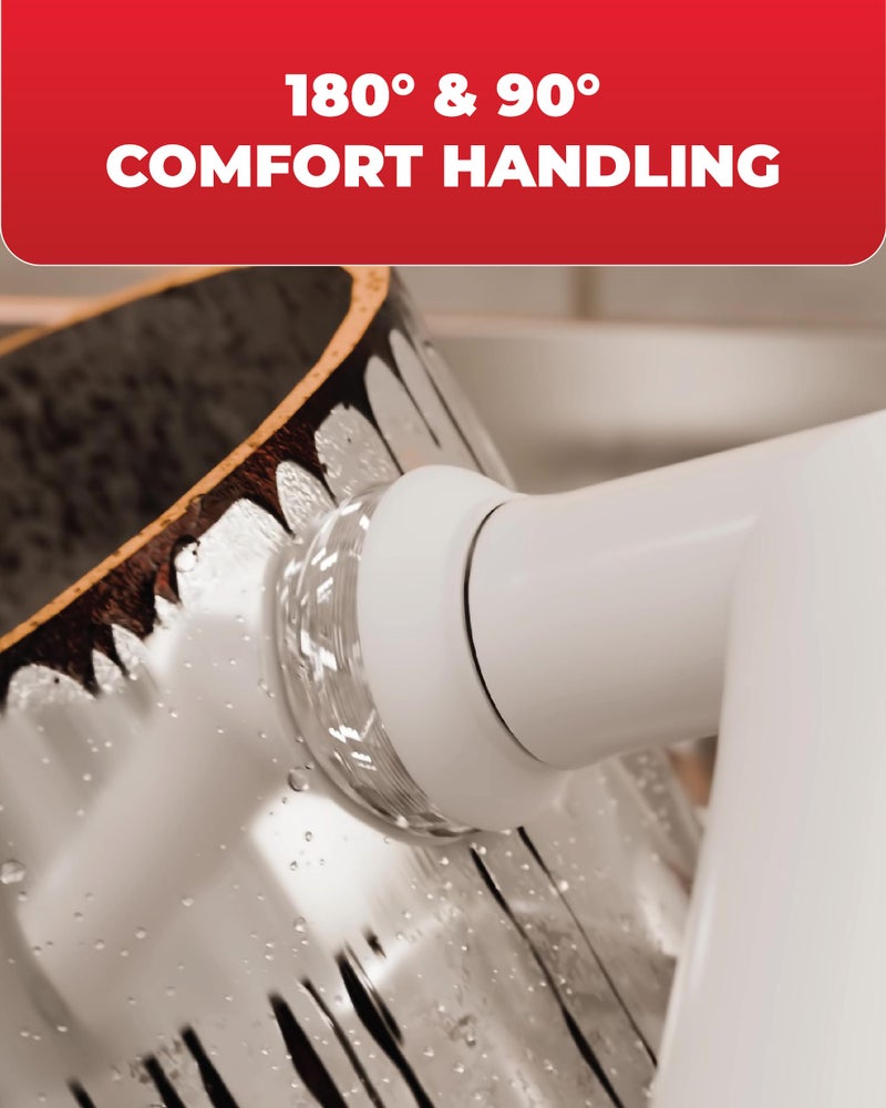 TIRON THS Electric Hand Scrubber, 2500 mAh Battery, 90 mins Runtime, 16Kg Torque for Powerful Scrubbing, Suitable for Cleaning Edges, Corners, Countertops, Platforms, Door & Window Sills - Image 5