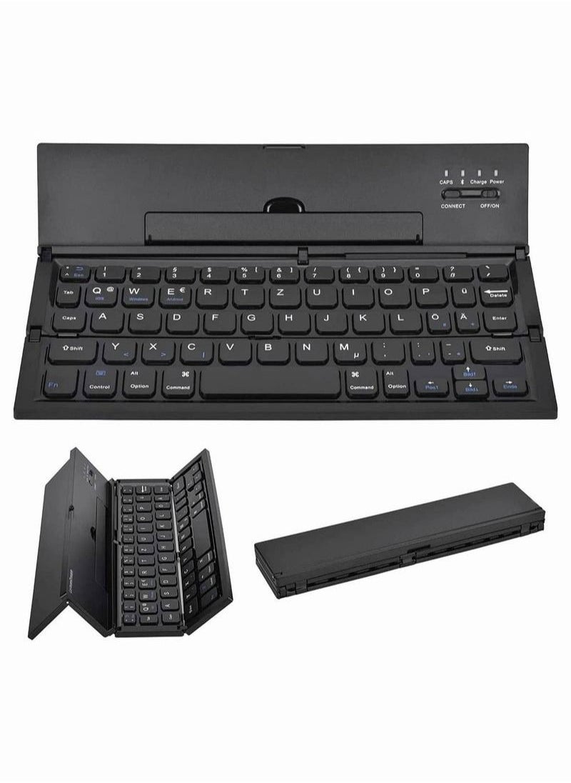 Generic - Foldable Bluetooth Keyboard, Wireless Folding Portable Keyboard for iPhone, IPad Air, iPad Mini, iPad Pro, Windows, IOS, Android, Tablets, Mac, PC and Smartphone - Image 1