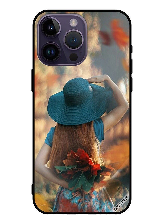 Covernex Protective Case Cover For Apple iPhone 14 Pro Max Hat Girl Hiding Leaves - Image 1