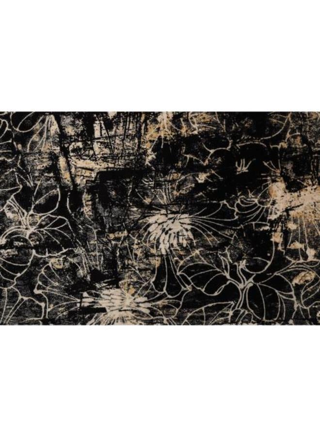NOUL Granite Black and Beige Swirl Pattern