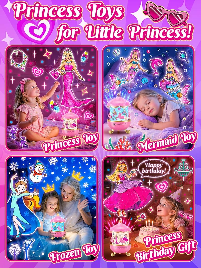 One Fire Princess Night Light Projector with 18 Films and 15 Soothing Sounds for Kids - Image 2