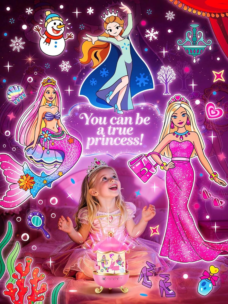 One Fire Princess Night Light Projector with 18 Films and 15 Soothing Sounds for Kids - Image 5
