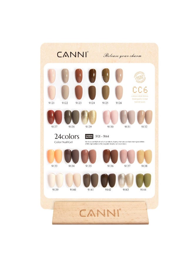 Canni مجموعة طلاء الأظافر جل هيمفري من كاني 30 قطعة 9 مل - طلاء أظافر جل بني عاري أحمر لامع ذهبي - مجموعة طلاء أظافر جل LED - مجموعة طلاء أظافر فنية للمبتدئين - صالون مانيكير DIY في المنزل - Image 4