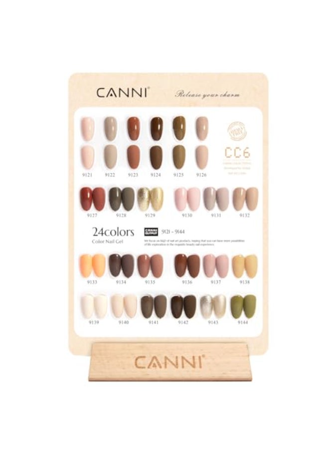 Canni مجموعة طلاء الأظافر جل هيمفري من كاني 30 قطعة 9 مل - طلاء أظافر جل بني عاري أحمر لامع ذهبي - مجموعة طلاء أظافر جل LED - مجموعة طلاء أظافر فنية للمبتدئين - صالون مانيكير DIY في المنزل - Image 3