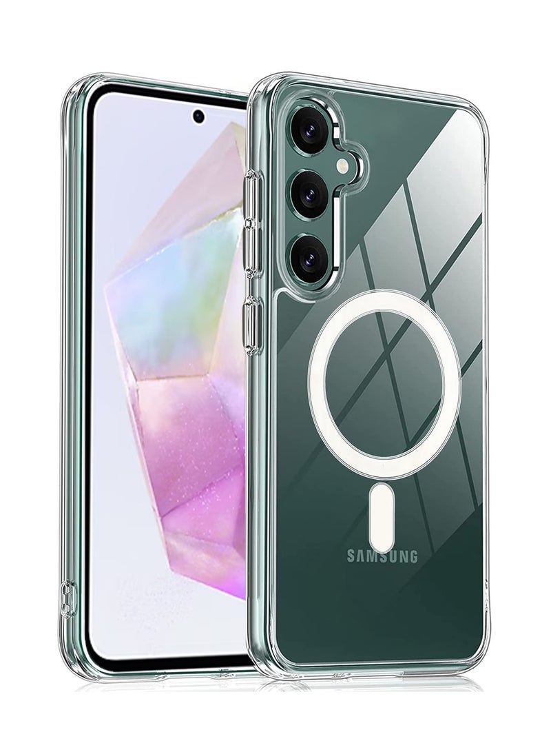 Techie Samsung Galaxy A35 5G Clear Case with MagSafe – Slim, Anti-Yellowing Cover with Camera Lens Protection, Magnetic Holder Compatible - Image 1