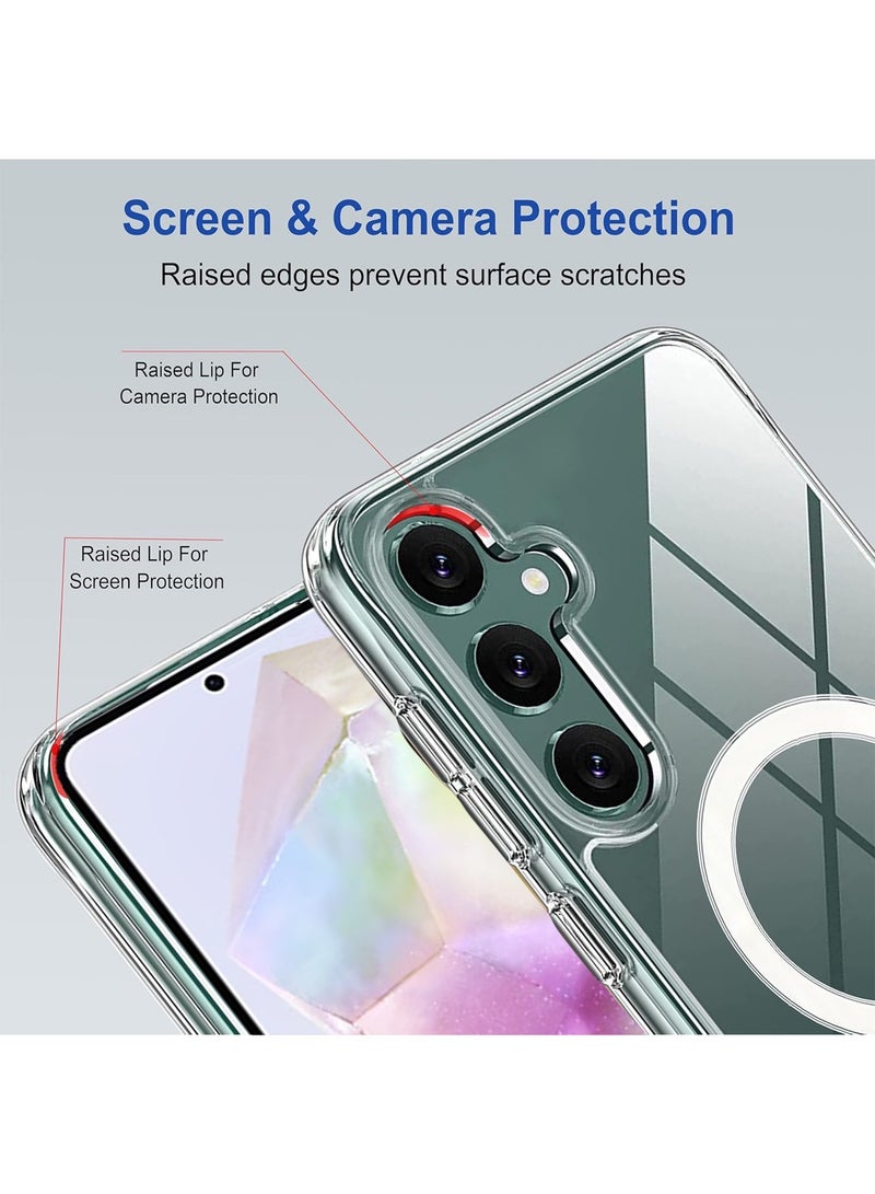 Techie Samsung Galaxy A35 5G Clear Case with MagSafe – Slim, Anti-Yellowing Cover with Camera Lens Protection, Magnetic Holder Compatible - Image 4