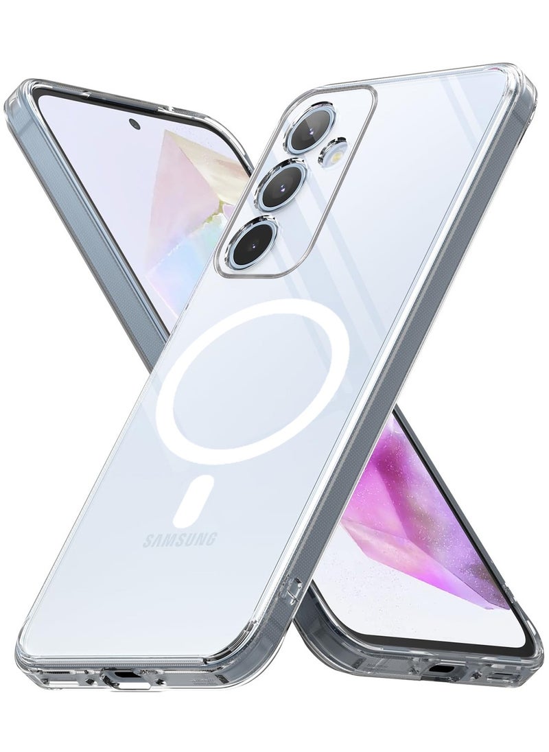 Techie Samsung Galaxy A35 5G Clear Case with MagSafe – Slim, Anti-Yellowing Cover with Camera Lens Protection, Magnetic Holder Compatible  - Image 1