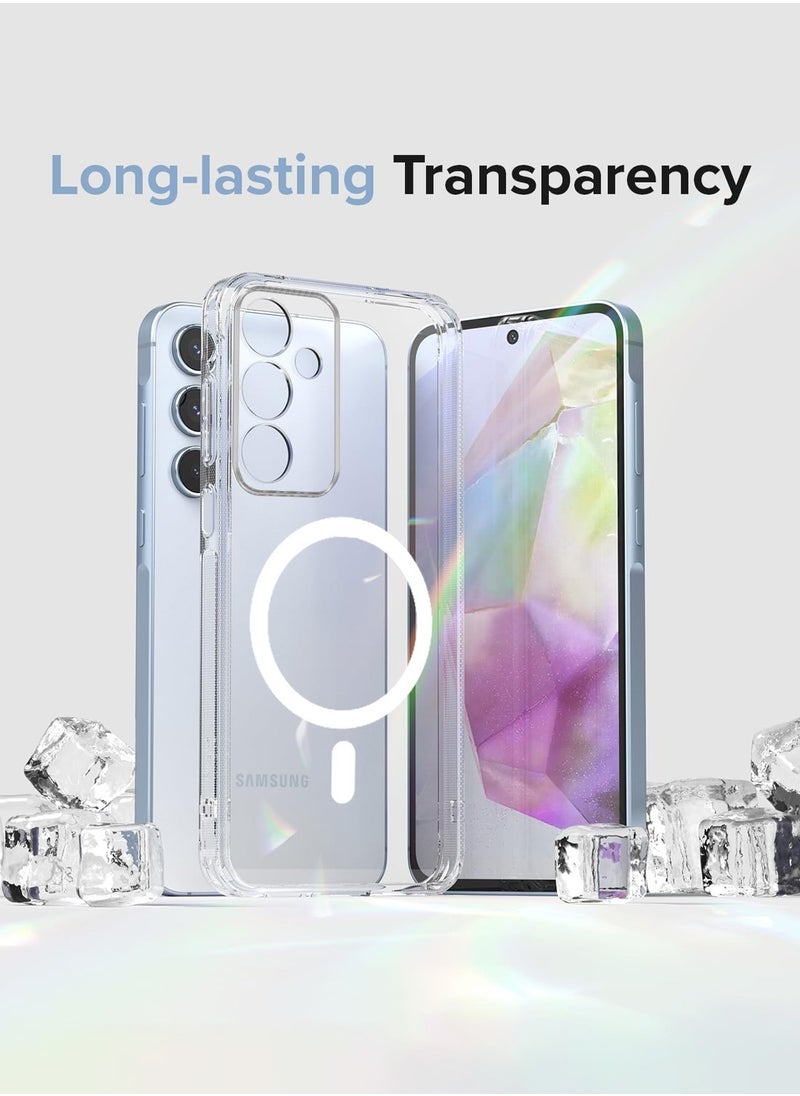 Techie Samsung Galaxy A35 5G Clear Case with MagSafe – Slim, Anti-Yellowing Cover with Camera Lens Protection, Magnetic Holder Compatible  - Image 2