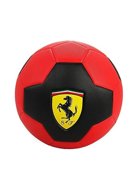Ferrari Soccer Ball Size 5 Training Indoor and Outdoor Ball  Black/Red